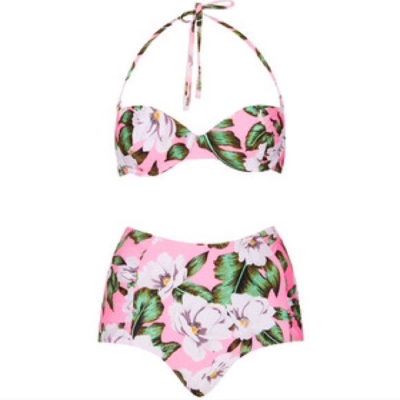 Topshop Other - TOPSHOP High Waisted Floral Bottoms