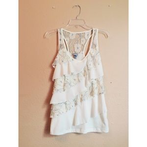 Vanity Off-White Flowing Tank