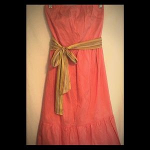 Calypso strapless silk dress