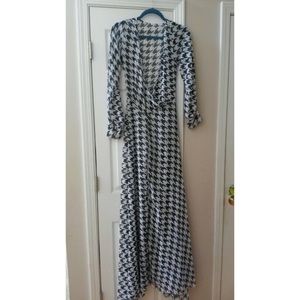 black and white houndstooth maxi dress🔳
