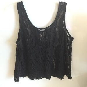 Lace Flowy Crop Top