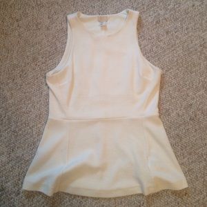 off white peplum top, SUPER COMFY.