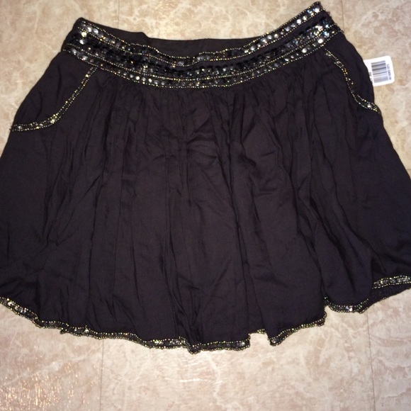 Forever 21 short woven dark grey skirt NWT - Picture 2 of 4