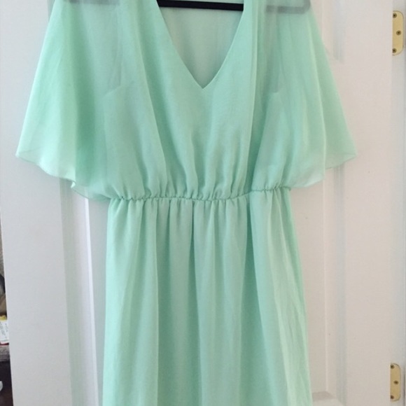 ✨mint chiffon mini dress✨ - Picture 1 of 4