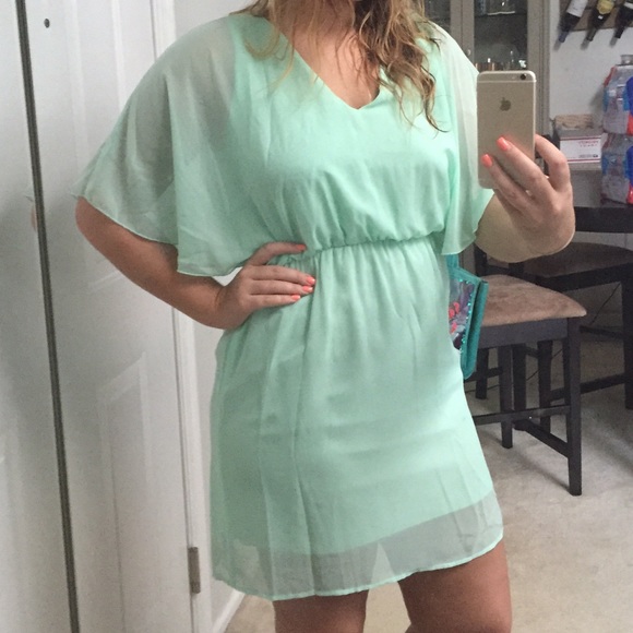✨mint chiffon mini dress✨ - Picture 4 of 4