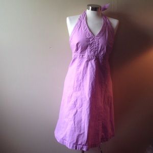 pink halter top dress