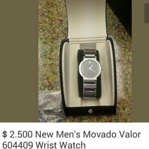 Mens Movado Valr wrist watch