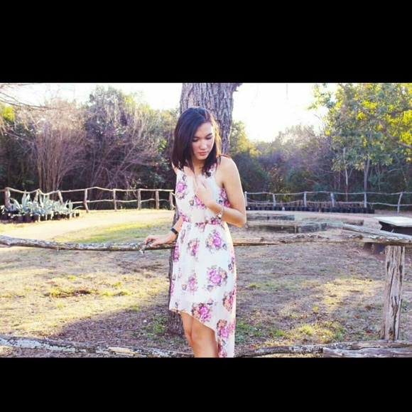 Forever 21 Dresses & Skirts - Forever 21 • purple and yellow floral high-low
