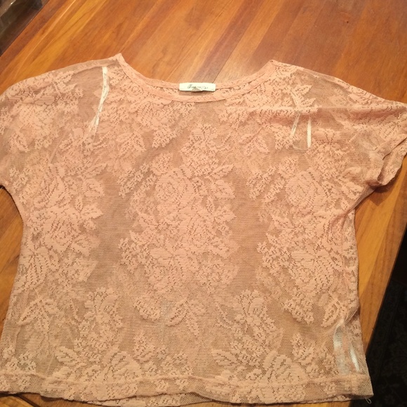Forever 21 Pink Lace shirt - Picture 2 of 3