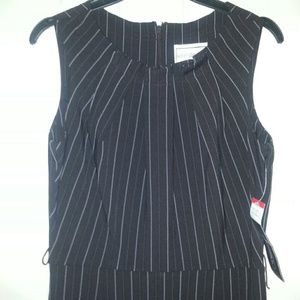 Brown/ white pinstrip dress