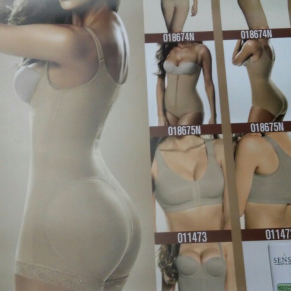 Slimming braless body shaper in boyshort. - Picture 3 of 4