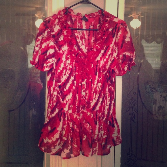 Red GEORGE blouse