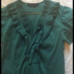 BCBG top with ruffle at neck