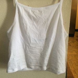 Plain white Brandy Melville Crop Top