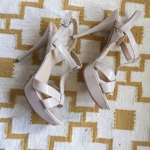 Guess heels, nude patent leather, 8M