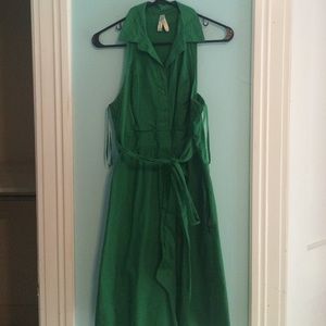 Green Anthropolgie shirt dress
