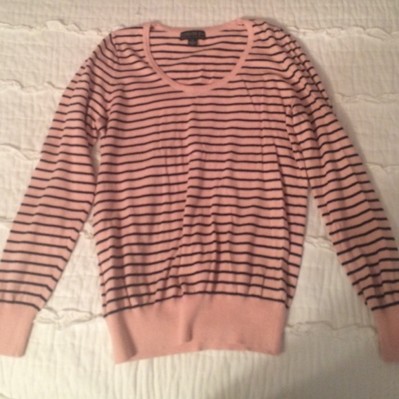 baby pink and black striped sweater