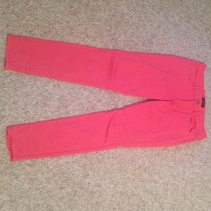 coral skinny jeans