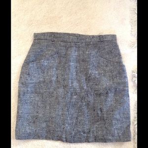 High waisted tweed mini