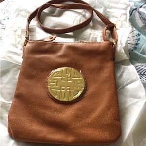 Brown cross body purse