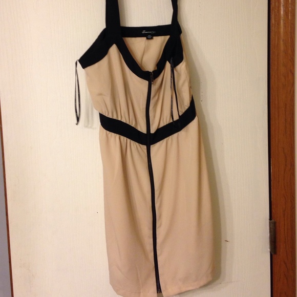 Size medium beige and black dress
