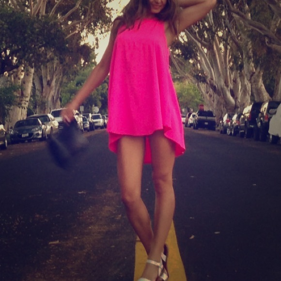 Hot pink summer mini dress💞💞💞