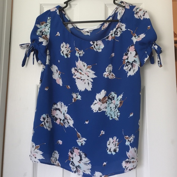 Zara Blue Floral Top
