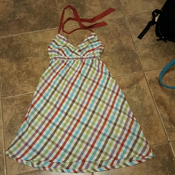 Summer halter multi colored dress