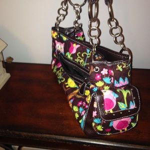 Cute quilted owl handbag with chain straps