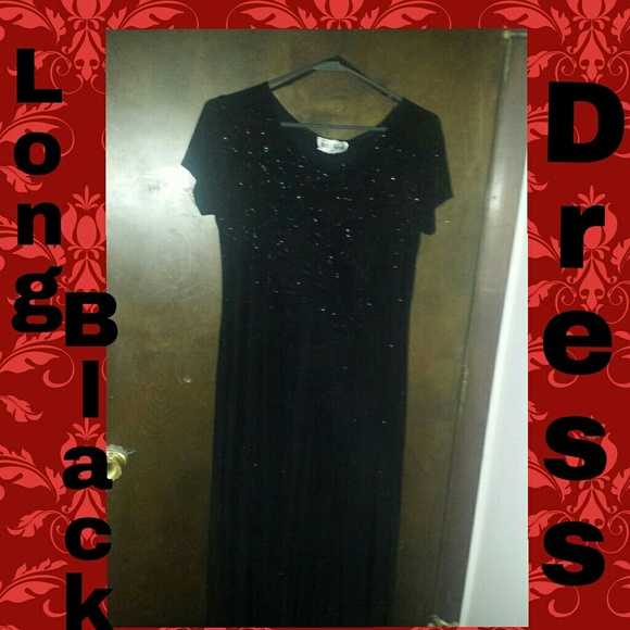 Long Black Slinky Dress-Great for traveling!!