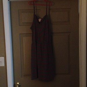 Pink and gray striped dress