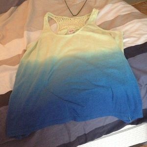 Green/blue tank top