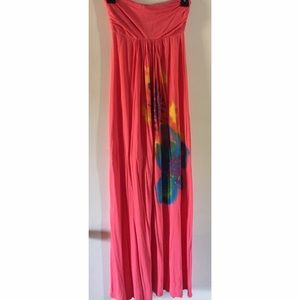 Strapless maxi dress