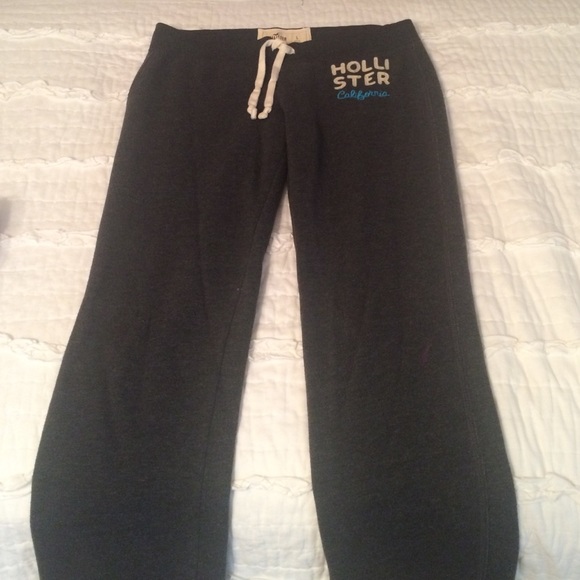 charcoal grey hollister sweatpant