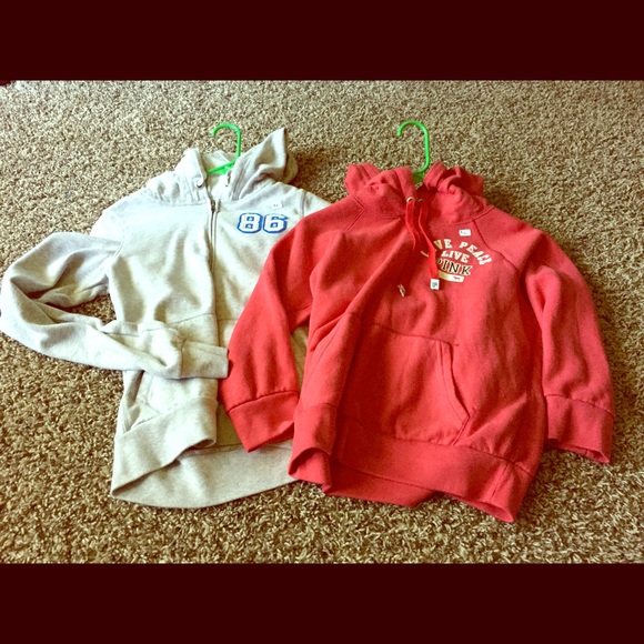 Gray VS Pink Hoodie NWOT