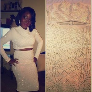 Off white two piece dress