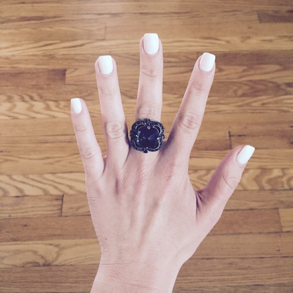 Dark stone Lucky Brand ring
