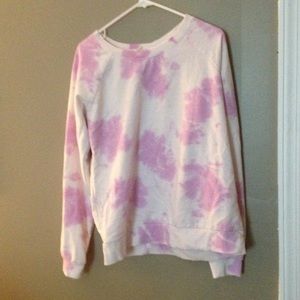 Forever 21 purple and white tie-dye sweater