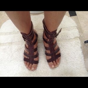 Brown gladiator sandals NWOT!,