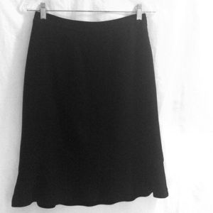 Black skirt with flared hem