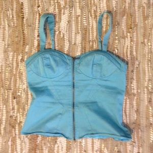 BEBE bustier zip up top