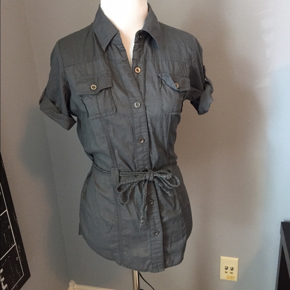 Army Style Button Up Shirt