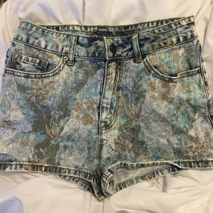 Urban Outfitters Printed Denim Shorts