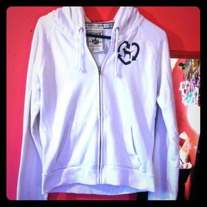 Pink Victoria Secret large zip up sweatshirt