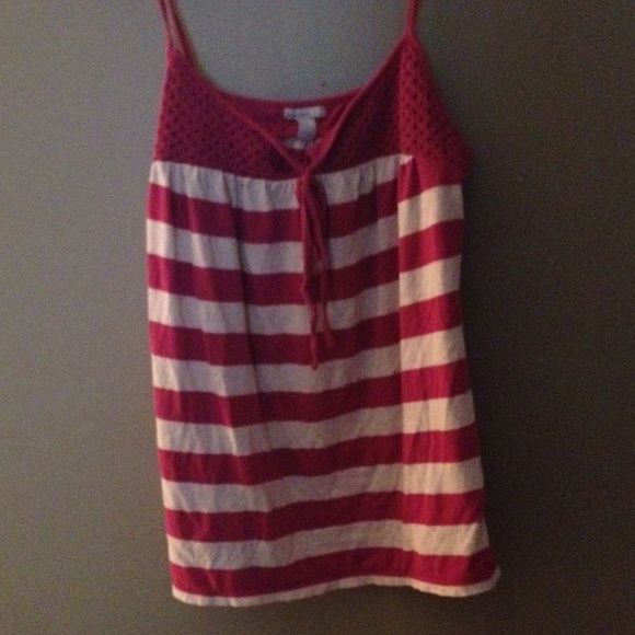 Purple striped top