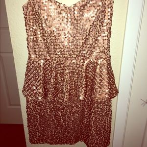 Peachy short sparkly dress