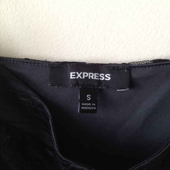 Black floral lace top from express (small) - Picture 3 of 3