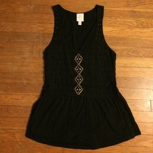 Anthropologie tank top with beading