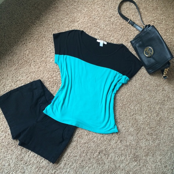Forever 21 Tops - Last Chance- Black & teal top