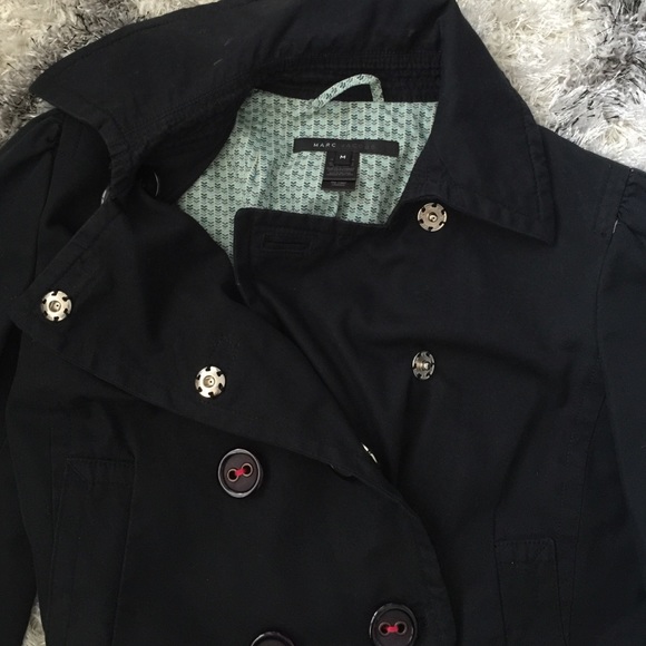 Marc Jacobs Navy peacoat with cute heart lining - Picture 2 of 4